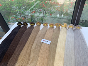 Extensiones de Cabello de Queratina Súper Dobles, Precio al por Mayor, Cabello Vietnamita, Color Decolorado # 2 a 2 # Extremos gruesos de PLA - Product Image 1