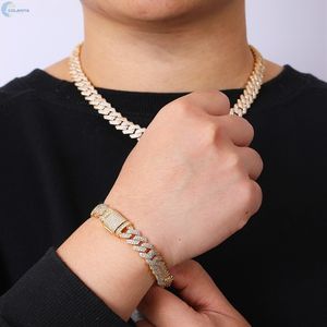 Bracelet Hip Hop serti de diamants de laboratoire, style rappeur, bracelet cubain 16 mm pour homme, bracelet tendance et brillant - Product Image 4
