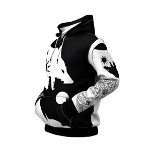Sudadera con Capucha Personalizada para Hombre, Sublimada, 100% Poliéster, Forro Polar de Algodón, Transpirable, Diseño Otoño-Invierno, Alta Calidad - Product Image 2