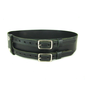 Cinturón de Cuero Genuino de Vaca Negro para Hombre, Hebilla Plateada Vintage con Letra Grabada, Ancho y Largo Personalizables, Duradero, Casual - Product Image 1