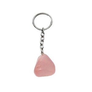 Pierre naturelle de haute qualité dégringolée Quartz Rose Porte-clés Pierre de Guérison Gemme Reiki Guérison Cristal Porte-clés Guérison Grossiste - Product Image 1