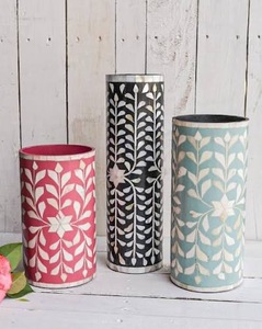 ILAHI's Bone Inlay Buffalo Bone Horn <b>Flower</b> Planter Handmade Art Deco Style Floor Vase Home Decoration Luxury Diwali Uttar - Product Image 3