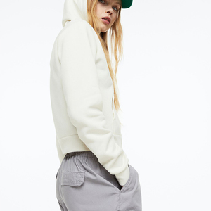 Jogging en coton de haute qualité à taille haute, vêtements de sport décontractés, sweat-shirt, crop top, sweats à capuche personnalisés - Product Image 1