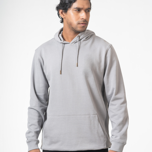 Sweat à capuche pour homme, vêtement d'hiver confortable pour homme, tissu polaire de qualité supérieure, noir avec deux poches latérales, respirant, fabriqué au Bangladesh. - Product Image 6