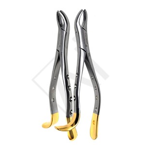 Pince d'extraction dentaire pour molaire supérieure droite, courbée, légère, à prise perforée, outil chirurgical manuel pour dentiste - Product Image 2