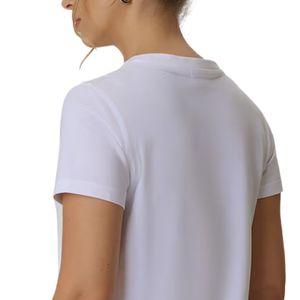 Camiseta Lisa Regular para Mujer, Cuello Redondo, Manga Corta, Algodón Suave, Informal, Ligera, Transpirable, Básica para Uso Diario - Product Image 4