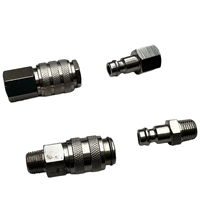Raccords pneumatiques rapides en laiton de type mini européen, nickelés, pour tuyaux d'air, type OEM Rectus 21, interchangeables