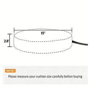 Set di 4 Cuscini Circolari Bianchi Crema per Terrazza Esterna e Giardino - Solo Cuscini - Product Image 6