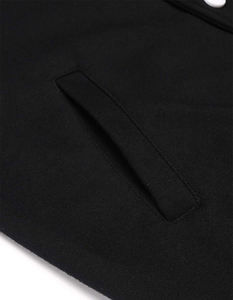 Plain Black College Style Bomber <b>Coat</b> Men Custom Logo Wool Blend Baseball Jackets Streetwear Bulk Manufacturer Winter Jackets - Product Image 6