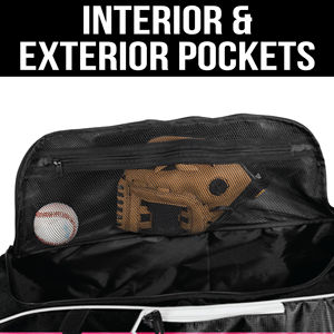 High Quality Multiple Pockets Outdoor Sports Baseball Trolley Bag Softball <b>Backpack</b> <b>Wheels</b> Breathable Lightweight - Product Image 6