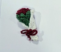 Porte-clés fleur rose au crochet fait main pour femmes et filles, joli porte-clés fleur rouge, cadeau esthétique fait main, broderie, porte-clés