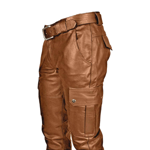 Pantalón de Cuero de Alta Calidad, Corte Ajustado, Diseño Personalizado, Moderno y Transpirable, Pantalón de Cuero para Hombre con Servicio Personalizado - Product Image 6