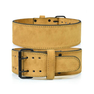เข็มขัดยกน้ำหนักหนัง ปรับระดับได้ รองรับเอวสำหรับการฝึกความแข็งแรง อุปกรณ์ฟิตเนสยิมสำหรับทุกเพศ ยิมยกน้ำหนัก - Product Image 1
