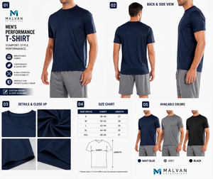 T-shirt de sport pour homme, personnalisé, décontracté, uni, teint, séchage rapide, respirant, coupe classique, pour la musculation, l'entraînement, le fitness, les activités de plein air et la gym - Product Image 5