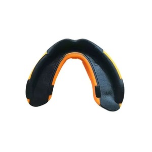 Protège-dents en silicone double couche 2026 noir et orange, moulable, pour la boxe, léger, pour adultes - Product Image 1