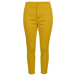 Jean décontracté pour femme, taille mi-haute, cinq poches, coupe droite, teint en pièce, lavable, respirant, longueur intégrale, 7,08 oz, Printemps-Été - Product Image 1