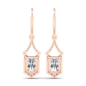 REYES - Pendientes de Plata de Ley 925 con Corte Radiante y Moissanita de 7.19 Quilates para Mujer, Joyería Fina de Lujo para Bodas - Product Image 4