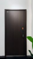 Porte d'entrée en acier sur mesure fabriquée en Chine, moderne, antivol, avec serrure intelligente, OEM ODM