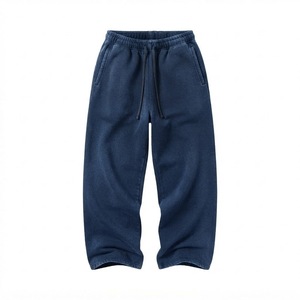 Oversized Vintage Acid Wash Fleece Sweatpants Men Winter <b>Thermal</b> Warm Joggers OEM ODM - Product Image 2