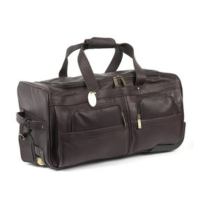 Bolsa de Viaje de Cuero de Lujo, Amplia, para Gimnasio o Viajes Cortos, con Correa para el Hombro y Bolsillos con Cremallera, Color Sólido, Alta Calidad - Product Image 2