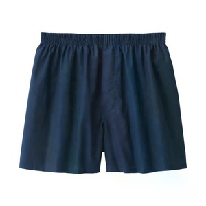 Calzoncillos bóxer de algodón 100% para hombre 2026, de tiro medio, holgados, con estampado de flechas y cuadros tejidos, transpirables, con logotipo personalizado en la cintura. - Product Image 4