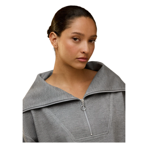 <b>Women</b> Oversized Knitted <b>Sweatshirt</b> Solid Color Shawl Collar Full Sleeve Breathable Autumn Top - Product Image 4