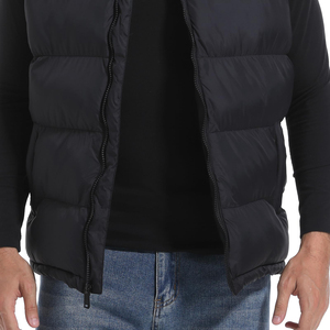 GENERSA SPORTS Chaleco Acolchado de Invierno para Hombre, Cuello Alto, Color Marrón Sólido, Cierre de Cremallera, Resistente al Viento, Ropa Exterior Informal, Ecológico 100% - Product Image 6