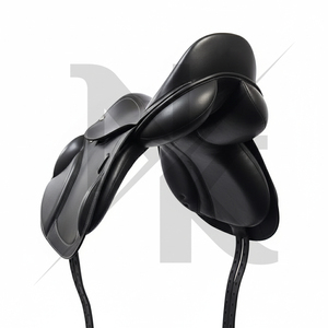 Selle d'équitation anglaise de luxe de qualité supérieure en cuir de veau véritable, avec arceau en bois à contact étroit, pour l'équitation - Product Image 3