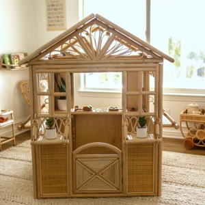 ชุดบ้านเด็กเล่นหวายสำหรับเด็กผู้หญิง ชุดครัว ชุดร้านขายของชำ ตลาดนัด ร้านกาแฟจำลอง - Product Image 5