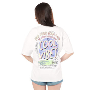 เสื้อยืดพิมพ์ลายลำลองสำหรับผู้หญิง รับผลิตแบบ OEM ODM โรงงานผู้ผลิต ขายส่งจำนวนมาก รับทำแบรนด์ส่วนตัว โลโก้สั่งทำ คุณภาพส่งออกตามสั่ง - Product Image 3