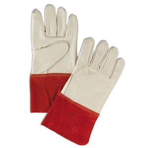 Gants de soudage TIG en cuir résistant à la chaleur avec doublure en Kevlar, logo personnalisé OEM, gants de travail de protection industrielle en coton - Product Image 4