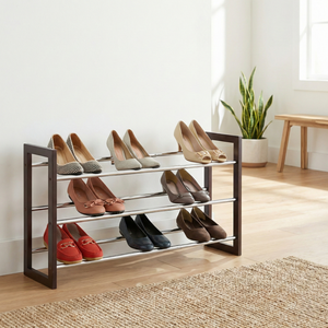 Meuble de rangement pour chaussures en métal OEM, 3 niveaux réglables, design moderne, pour entrée et salon, fabriqué - Product Image 1