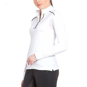 Custom Made Equestrian Show Shirt Womens Horse Riding <b>Long</b> <b>Sleeve</b> <b>Base</b> <b>Layer</b> Top High Quality Stretch Sportswear Wholesale - Product Image 2