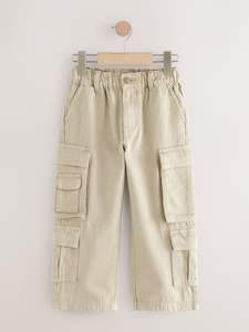 Pantalones cargo para niñas, pantalones informales holgados con cintura elástica y múltiples bolsillos, pantalones cómodos para uso diario para niños - Product Image 3