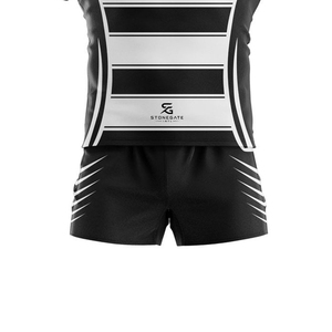 Maillot de rugby professionnel pour équipe, tissu respirant et flexible, coutures renforcées, logo personnalisé, pour les matchs 2026 - Product Image 3