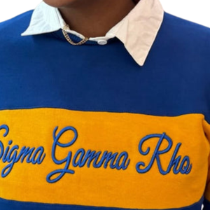 เสื้อสเวตเชิ้ตแบบมีลาย 3 มิติ SGRHO แบบกำหนดเอง สำหรับชมรมหญิงกรีก Sigma Gamma Rho คอกลม ปักลาย สไตล์ลำลอง สตรีทแวร์ - Product Image 2