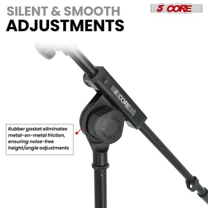 Support de microphone 5 tiges, 2 pièces, réglable, 82 pouces, avec bras télescopique en métal de 180 degrés - Product Image 3