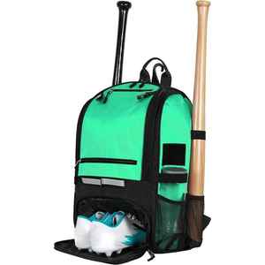 Sac à dos de baseball à roulettes grande capacité, nouveau design, logo personnalisé, porte-batte, rangement pour casque et chaussures, sac d'équipement extérieur pour joueurs - Product Image 3