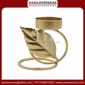 เชิงเทียนโลหะชุบทองออกแบบได้ตามต้องการเหมาะสำหรับงานแต่งงานงานอีเวนต์และการตกแต่งโต๊ะรับประทานอาหาร - Product Image 3