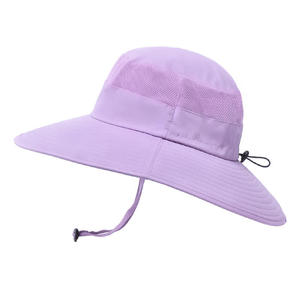 OEM Wholesale Breathable Wide Brim Women <b>Bucket</b> <b>Hat</b> Embroidery Logo Custom <b>Hats</b> <b>With</b> <b>String</b> - Product Image 4