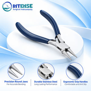 Alicates Profesionales de Acero Inoxidable con Punta Redonda, Alicates de Precisión para Joyería, Herramienta para Doblar Alambre y Formar Lazos con Diseño Ergonómico - Product Image 4