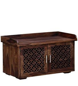 Meuble à chaussures en bois de Sheesham - Déjà assemblé - Rangement pour chaussures pour la maison/entrée/hall/organisateur/support pour la maison - Product Image 5