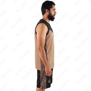 Conjunto deportivo de baloncesto de verano BSCI de alta calidad personalizado, camiseta transpirable y pantalones cortos de talla grande, uniforme de baloncesto - Product Image 5