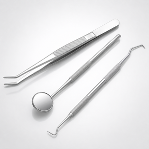 Kit de Exploración Dental Manual de Acero Inoxidable de 3 Piezas, Espejo, Sonda, Pinzas, Reutilizables, Autoclavables, con Agarre Ergonómico para Dentistas - Product Image 4