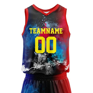 ชุดบาสเก็ตบอล เสื้อบาสเก็ตบอลแบบกำหนดเอง ชุดยูนิฟอร์มบาสเก็ตบอลชาย ชุดเสื้อเจอร์ซีย์คุณภาพระดับมืออาชีพ กางเกงขาสั้น แห้งเร็ว ระบายอากาศได้ดี - Product Image 5