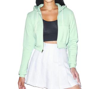 Sudadera Corta con Capucha para Mujer, Estampada, Transpirable, de Forro Polar, Lisa, con Manga Larga - Product Image 2