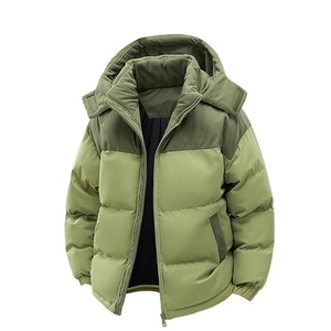 Chaqueta acolchada para hombre de alta calidad, impermeable, transpirable, 500 GSM, color negro, con logotipo personalizado, en la parte delantera - Product Image 2