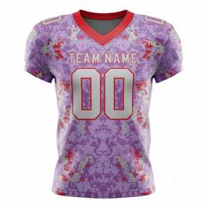 Jersey de Fútbol Americano Personalizado con Cuello en V, Sublimado con Número Impreso, Tela Lisa, MOQ Bajo, Nuevo Modelo Casual 2026 - Product Image 6