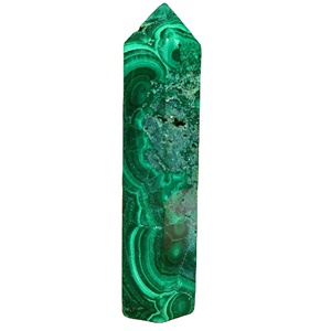 Venta al por mayor amor estilo cristal Natural malaquita Torre punto piedra semipreciosa artesanía Feng Shui técnica tallada recuerdo - Product Image 3