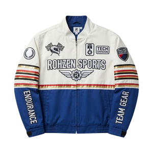 Custom Unisex Racing Team <b>Jacket</b> Full Zip Motorsport <b>Bomber</b> Embroidered Logo Windproof Anti-Uv <b>Summer</b> % Cotton Streetwear - Product Image 1